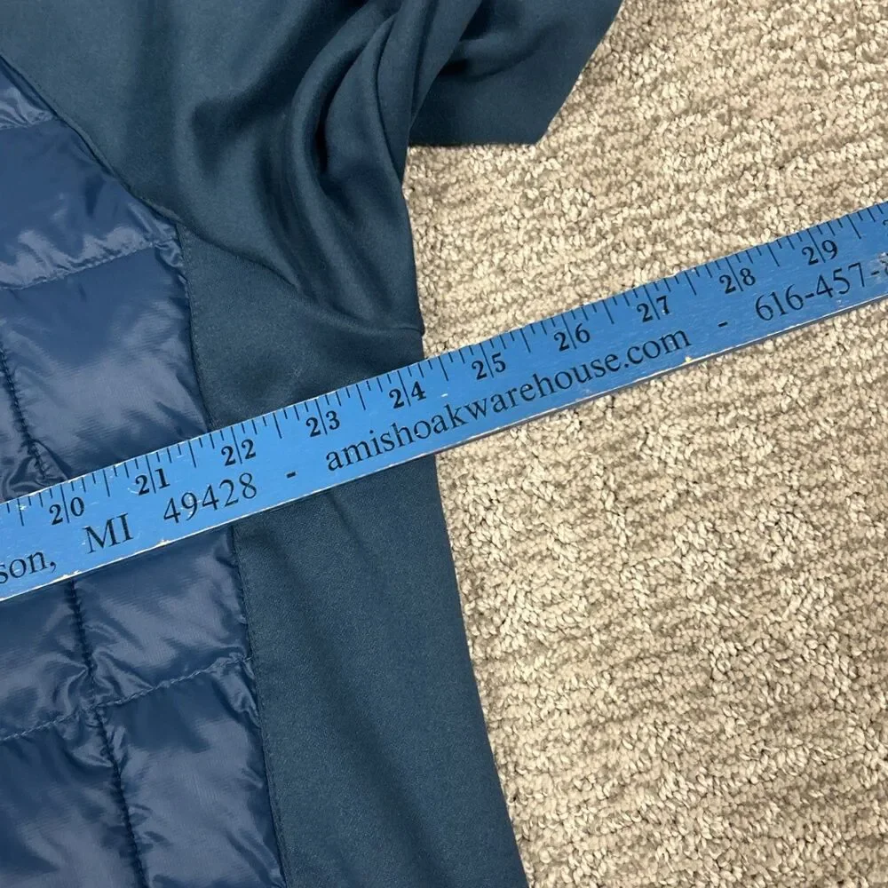 The North Face Thermoball Eco Hybrid Jacket 2.0 Mens XL 1/4 Zip Teal Blue Hooded